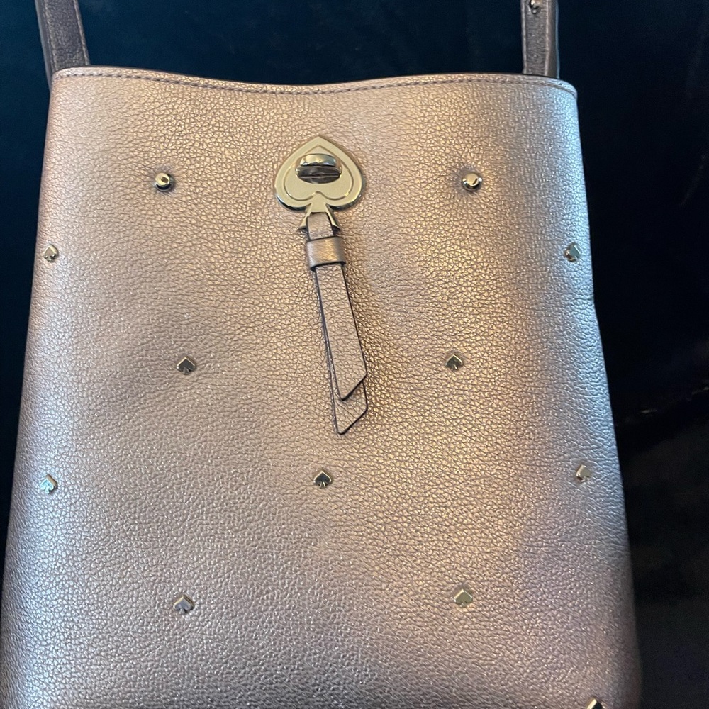 Kate Spade Marti small bucket bag. Pink metallic purse. NWOT.